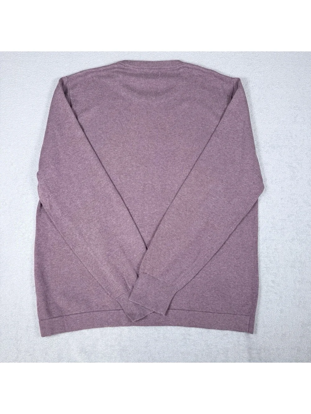 J.Crew Mens 100% Cotton Crewneck Long Sleeve Sweater Pullover Purple Size Large
